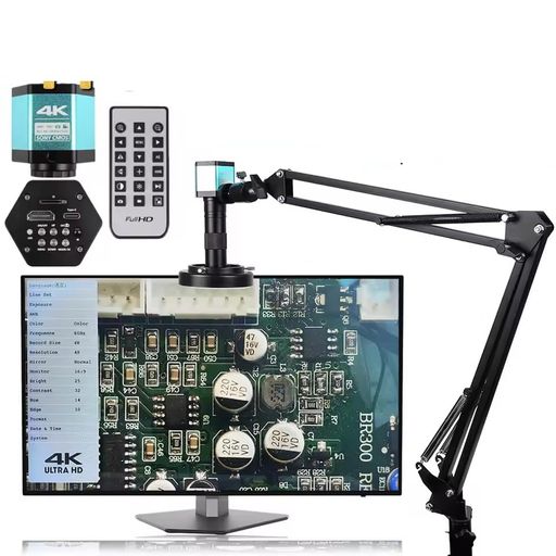 zmart4K顕微鏡48MPデジタル顕微鏡電子機器用USB産業用カメラHDMI1-150倍ズームCマウントレンズ携帯電話PCBはんだ付けHDMI接続高倍率LEDライト拡大鏡画像撮影動画撮影フルHD