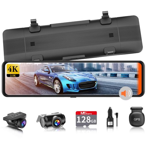 【2026再進化分離式・128GBカード付き・2.5Kバックカメラ左右上下反転可・4K・BSD運転補助・LCA後方車両検出】VANBARドライブレコーダー ミラー型 分離 【フロントカメラ4K+リアカメラ2.5K再進&hellip;｜クリエイトラボ