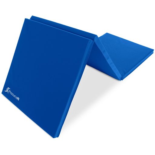ProsourceFitTri-FoldFoldingThickExerciseMat6’x2’withCarryingHandlesforMMAGymnasticsCoreWorkoutsBlue