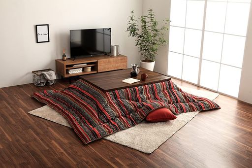 イケヒコこたつ掛け布団テレサ約200x250cmオレンジ長方形エスニック日本製シェニール#7800839