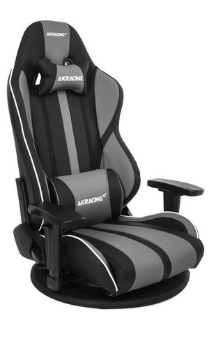 AKRacingゲーミング座居敷き薄墨色灰極坐(ぎょくざ)V2高耐久PUなめし革180度リクライニング在宅リモート5年引き受ける