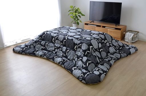 イケヒコこたつ布団掛けふとん長方形ベルテブラック約205x245cm日本製モダン#6026539