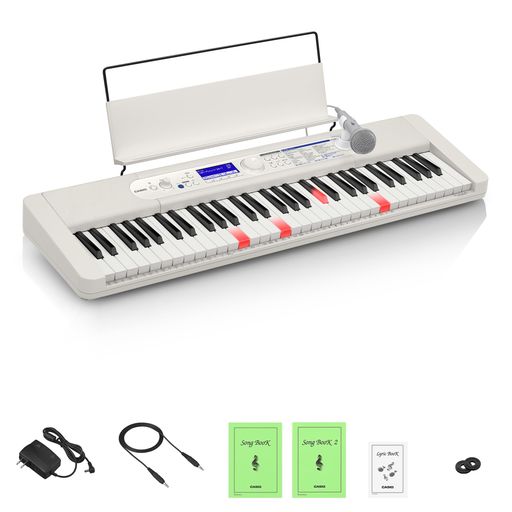 カシオ(CASIO)陰電子鍵盤Casiotone光ナビゲーションキーボードLK-540WE(白いこと)61鍵盤楽器光る鍵盤楽器を追いかけてはじめてでもすぐ好いたらしい