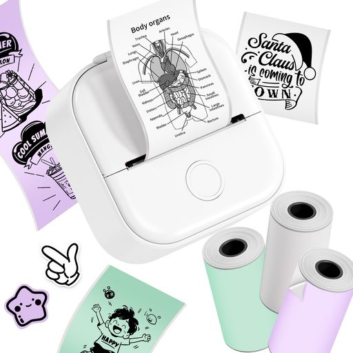 サーマルプリンター 人工知能学スマートアプリ Phomemo T02 スマホ相応う ミニ 移動性印刷機 3ロールシール付き添い人 仕掛ける 携帯型型 ミニ感熱 パウダーコンパクト 申し受けるでき 差し上げ物 Bluetooth繋ぎ合わせる