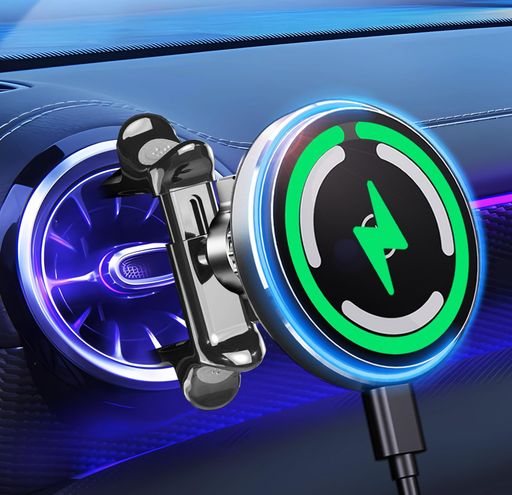 【2026革新/丸型吹き出し口適応・超強磁力】LIFMAGICMagsafe車載充電器丸型エアコンマグネットスマホホルダー車qi15wマグセーフ車載ホルダーワイヤレス急速充電超強磁力円型エアコン吹き出…
