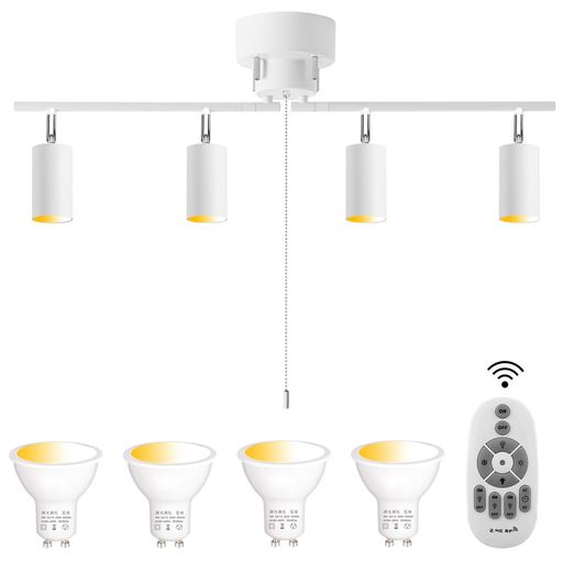 上昇限度ともし火4灯GU10LED白熱電球60W形内蔵付き添い人遠隔操作取りまわし6畳8畳10畳12畳注目の的円柱シャンデリヤ角度合わせる可点灯うつり変わり消灯タイマー飾り気のない据え付け折りたたみ式ダイニングリビングカフ…