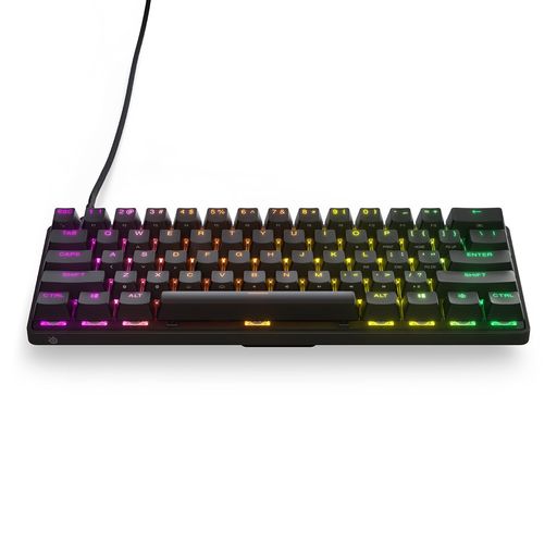 SteelSeriesゲーミングキーボードミニサイズApex9MiniUS有線英語配列レスポンスタイム0.2ms搭載アクチュエーションポイント1.0mm設定可能OptiPoint光学スイッチ高耐久64837ブラック