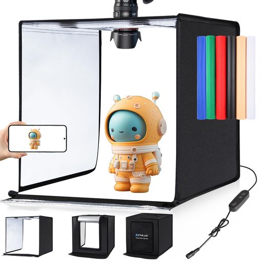 PULUZ【60珊】功率:36W色温:5500K、LED:2x68PCS映画化ボックス席、映画化ボックス、活動写真用ライトボックスポータブ映画化ボックスルフォトスタジオライトボックス折りたたみ式映し絵ボックス席、パステル色の照…