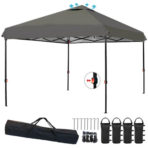 ApeexCanopy ワンタッチタープテント 【軽くて丈夫】2.5mx2.5m 収納バッグ付き 3段階調節 UVカット スチール 大型 耐水 ワンタッチテント レジャー イベント 海 バーベキュー 防災 運動会 おしゃ&hellip;｜クリエイトラボ