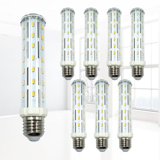 LEDコーンライトトウモロコシ型LED電球E26口金作業灯-15W/1500Lm電球色3000K高輝度100-120W白熱電球相当省エネ長寿命街灯・倉庫・納戸・駐車場・車庫・工場・ガレージ対応(8個のパック)