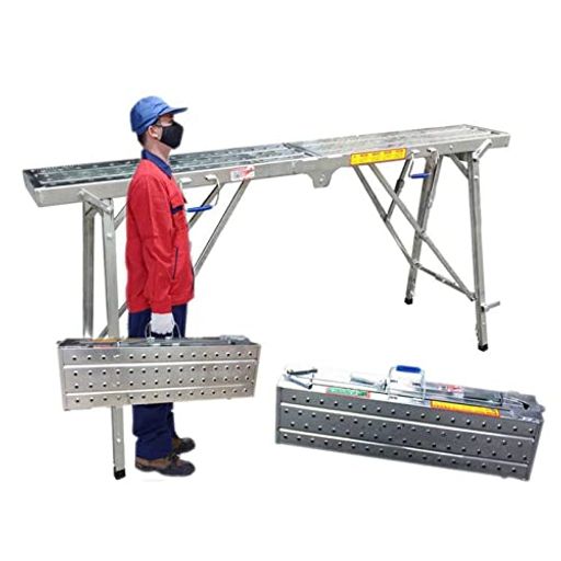 足場台 安全 洗車台 踏み台 業台 高所作業台 作業用踏台 足場板 足場器具 伸縮 折畳み 軽量 多目的 コンパクト 足置き台付き ドローストリング不要 耐荷重300kg 安定 安全 持ち運び便利｜クリエイトラボ 11,068円