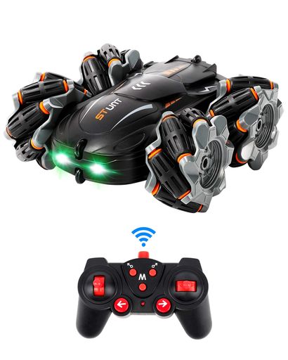 PGboysラジコンカーこども向けスタントカーRCカーリモコンカー分解せずに充電可能360度回転メカナムホイールのデザイン両面走行四輪駆動オフロード車おもちゃクリスマスです新年贈り物