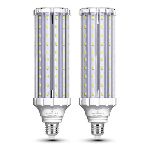 LuxvistaLED電球E26口金45Wトウモロコシ型LEDコーンライト作業用灯400W相当水銀灯led代替屋内外兼用超高輝度ガレージライト昼光色6500K(2個セットAC85-265V)