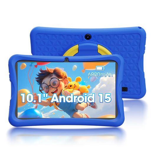 HCNCP 10.1インチHDスクリーンキッズタブレット、Android 15 キッズスペース&YouTube Kids 対応&iKids対応、4コアプロセッサ、6GB+32GB、事前インストールされた教育アプリ、子供用|クリエイトラボ