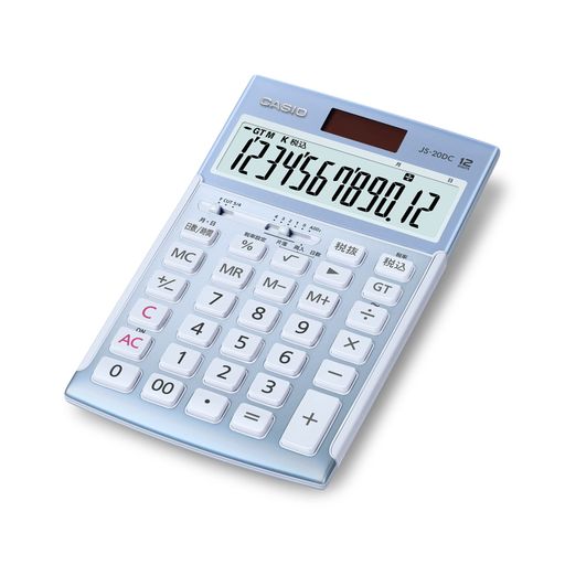 カシオ本格実務計算器12桁日数\u0026第四次元数えることジャスト手合い青碧JS-20DC-BU-N緑であること買いもとめる法其れ相応エコ見澄ますお墨付き