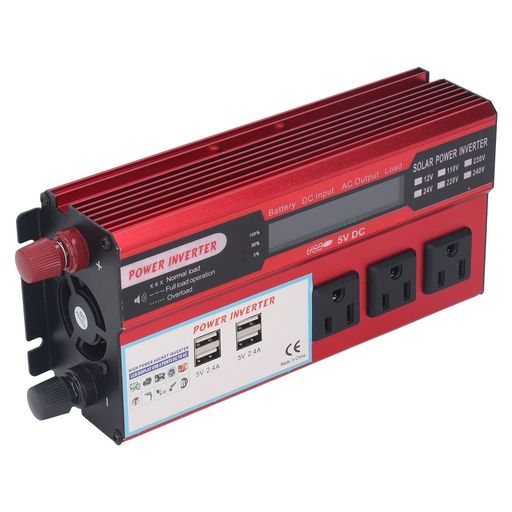 500W パワーインバーター修正された正弦波 DC から AC パワーインバーターアルミ合金シェル 100-120V 出力 DVD プレーヤー用 LCD (24V)｜クリエイトラボ