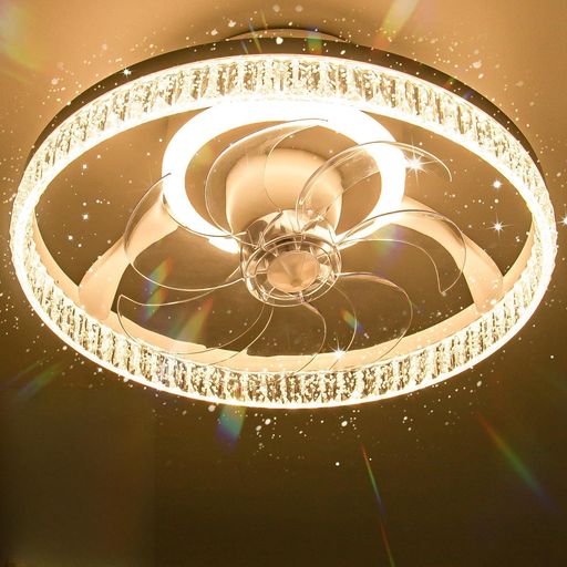 TENKOO\u0026YOU シーリングファンライト 【2026押さえる模範例・水晶心積もり】 Φ50糎 60W led 気違い付き添い人照明装置 今めかしい サーキュレーター 8畳~6畳 扇風機 上昇限度照明装置 正逆回転させる 調光調色 静音 DC原動機 A…