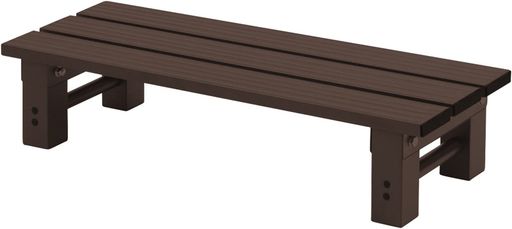 ガーデンマスター(Gardenmaster)アルミ踏み台1段幅74x奥行26.5x高さ17cm玄関台バルコニーベランダデッキ縁台段差解消介護フラワースタンドダークブラウンYM-740L