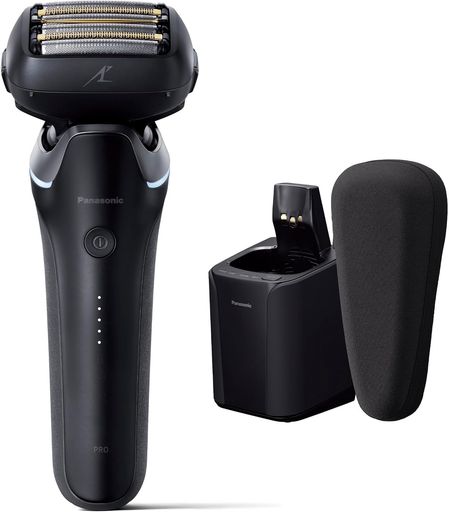 パナソニックシェーバーラムダッシュPRO6枚刃電動髭剃りメンズラムダッシュ人工知能学+全自動小銃洗い濯ぎ申し受ける器ES-L670U-K手工芸品黒いこと