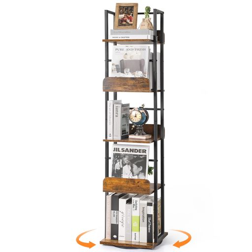 楽天市場】VINAEMO 回転本棚 5段 大容量 スリム コンパクト 360°回転