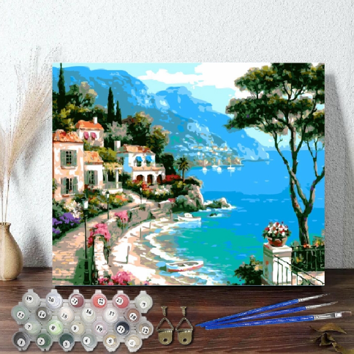 油絵 絵画 【月の夜海】【木製】 cfbc79c7d91db68713f214ce71722a