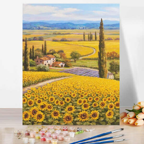 絵画(油絵&アクリル) 楽天市場】母の日 父の日 大人の塗り絵 絵画 油絵塗り絵 数字塗り絵