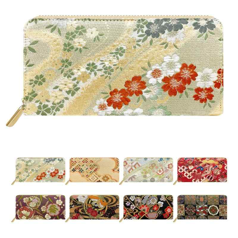 [leo&amp;aoi] 長財布 西陣織 ラウンド型 財布 ラウンドファスナー ウォレット ロングウォレット カード収納 小銭入れ 金襴 極｜クリエイティブグローバル