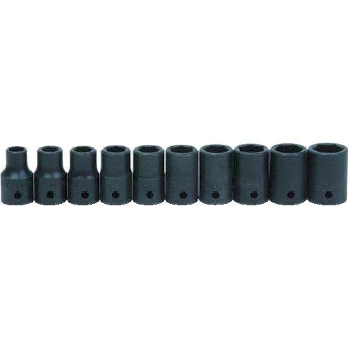 10 Piece 1/2" Drive Deep 6 Point Impact Socket Set on Clip Rail (MS1410HRC) 1/2"ドライブ ディープソケットセット 6角 10個 インパクト JHWMS14