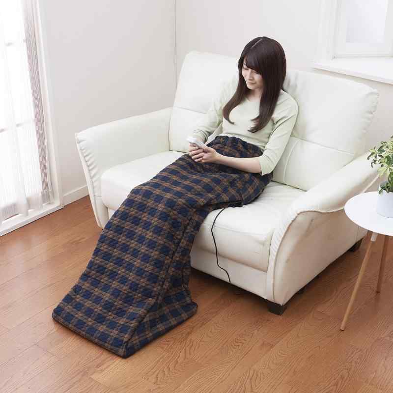Sugiyama 洗える 電気足温器 ホット脚入れヒーター 日本製 フットウォーマー 省エネ 頭寒足熱 無段階温度調節 切り忘れ防止タイマー SSW22AH21(BR) ウール調ブラウン