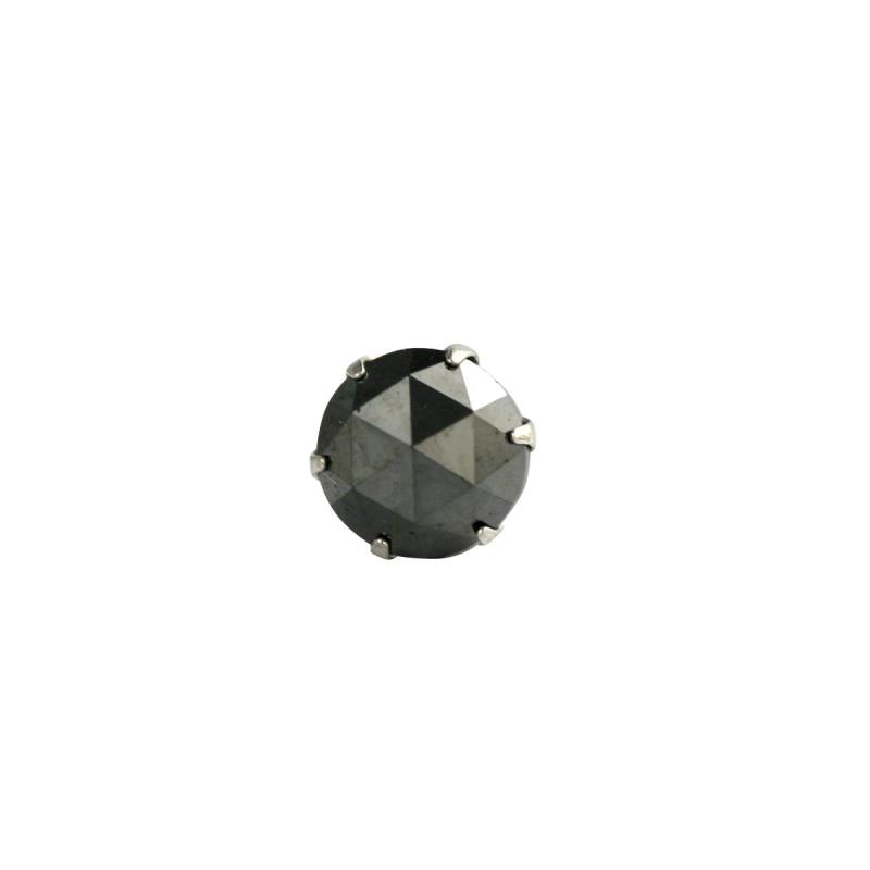 [金剛石世界] レディース 宝飾品 PT900 サクラ色とり捨てる 黒いこと金剛石 ピアス 0.5コンピュータ断層撮影法 片耳ピアス メンズピアス 6本爪印字機