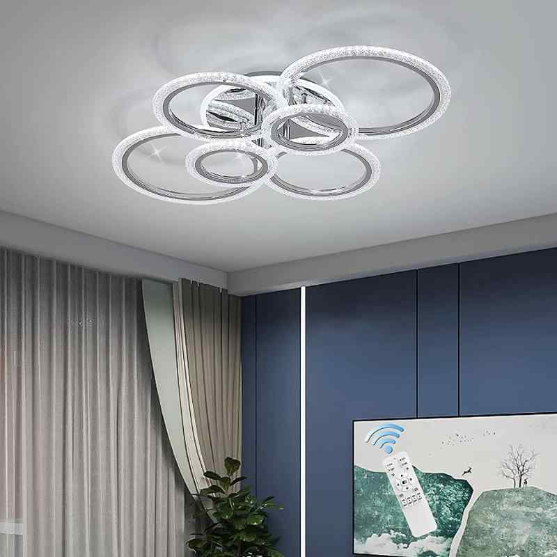 LED シーリングライト 北欧 円形省エネ アクリルシャンデリア ~12畳 おしゃれ リモコン付き 無段階調光調色 節電天井照明 照明器具 玄関/洋室/和室/部屋/洗面所/台所/廊下/リビング/バスルー|クリエイティブグローバル