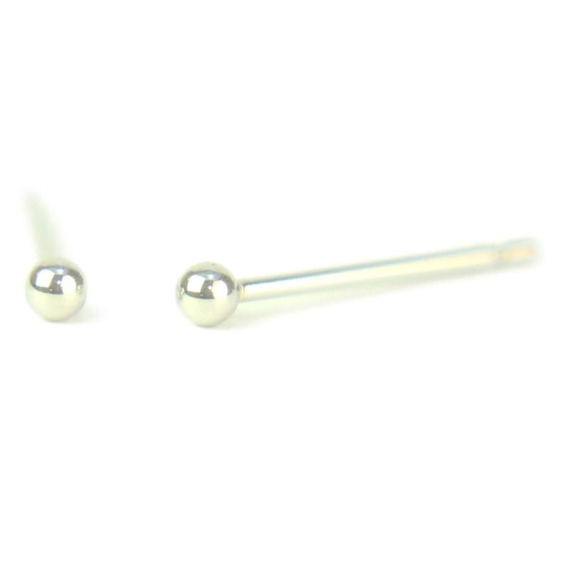 【プラチナピアス】 セカンドピアス 丸玉ピアス 2mm 軸太 Pt900プラチナ ピアス芯幅太長めタイプ 太さ0.8mm長さ12mm ダブルロックキャッチ大 1ペア両耳販売 ボールピアス yokomountain｜クリエイティブグローバル
