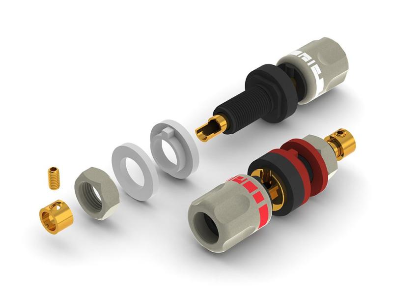 aeco Binding Post ABI-0611G, 2pcs/1set, Gold Plating, Vacuum bag｜クリエイティブグローバル