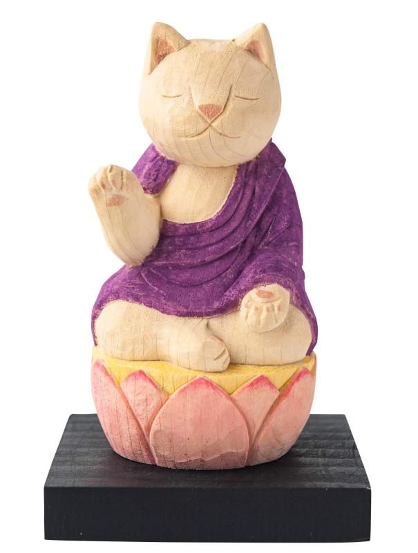 猫buddha 阿弥陀如来(戌・亥年の守護本尊) 仏屋さかい原型監修_十二支守り本尊 招き猫 まねき猫 置物(NB8あみだ|クリエイティブグローバル