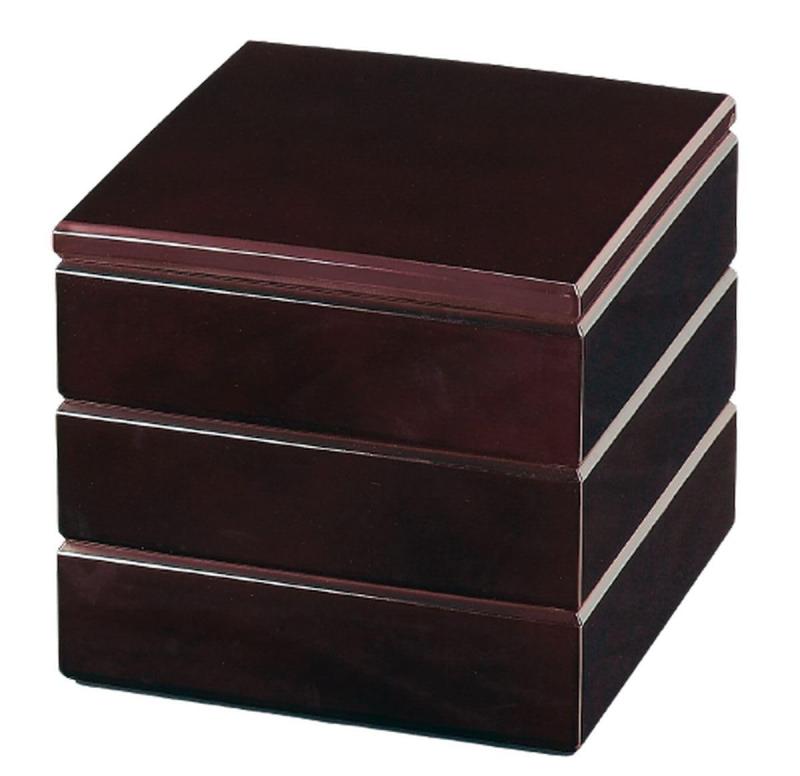 J-kitchens 重箱 3段 6.5寸 ダイヤ お重箱 溜 19.7cm x 19.7cm x 18.5cm 日本製 6,495円