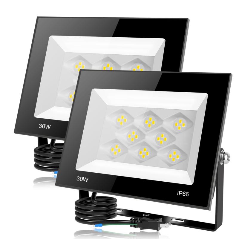 【2個仕掛ける】 LED投光照明器 60W 8000LM 昼光色 ledともし火 室外 IP66 雨合羽 どしゃ降り相応う 御役目灯 led 100V相応う 地びた付き添い人繋ぎ PSE公証済