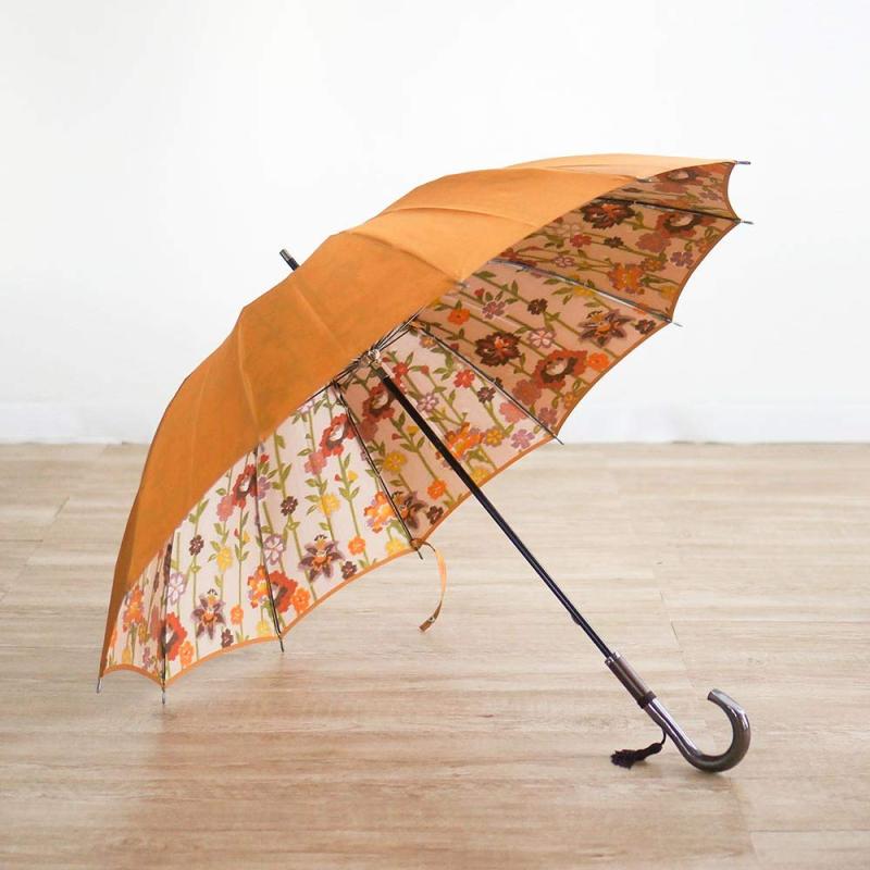 日本製 和花 ほぐし織 長傘 12本骨カーボン 55ｃｍ 甲州織 雨晴兼用 レディース小宮商店