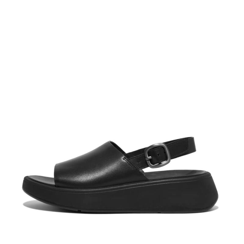 fitflop(相応うフロップ) レディース F-MODE LEATHER FLATFORM BACK-STRAP SANDALSサンダル