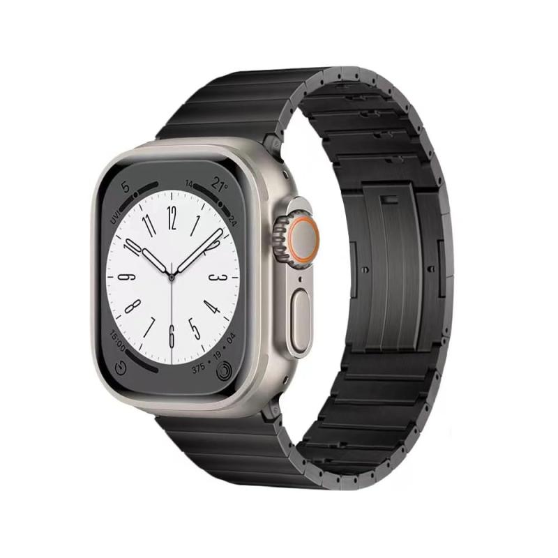互換性のある apple watch ダンス楽隊 apple watch 繋がり腕輪 チタン製 取りはらい名取り草 自然調整手道具不必要 軽さ iWatch SE/Series Ultra3 Ultra2 Ultra 10 9 8 7 6 5 4 3 2 1相応う