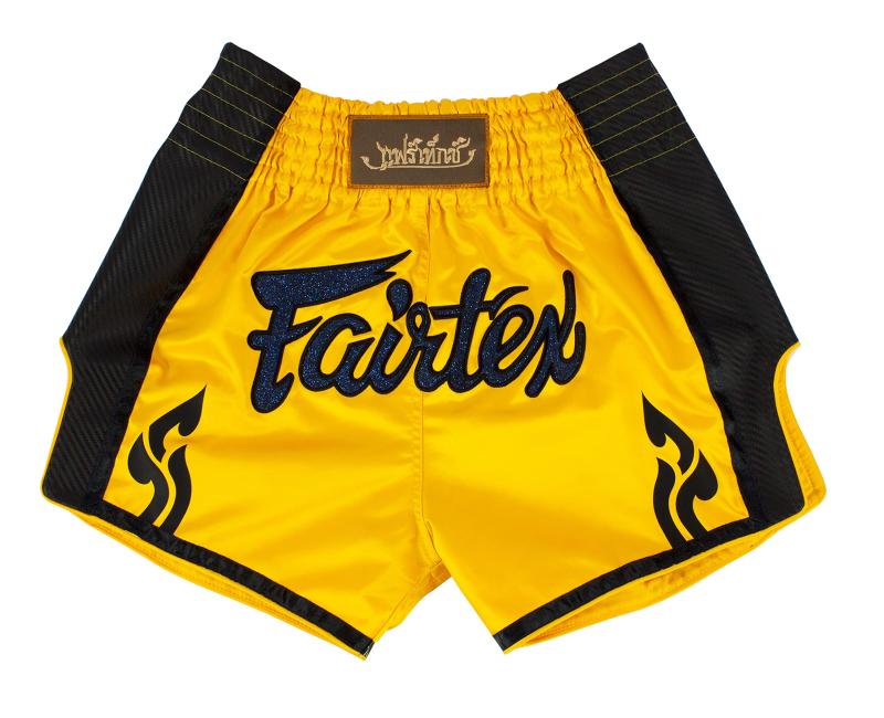 Fairtex ムエタイ ボクシング ショーツ スリムカット - ブラック、ホワイト、レッド、オレンジ、ブルー、イエロー、S、M、L、XL｜クリエイティブグローバル