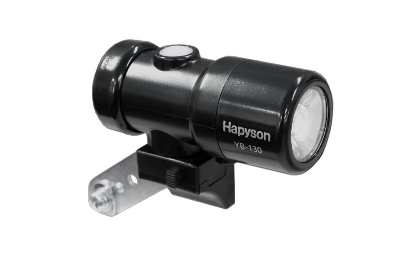 ハピソン(Hapyson) 自転車 ライト（前フォーク取付用）自動点灯(オート)ライト IPX5防水 USB充電式 スマートランプ YB-130-K ブラック
