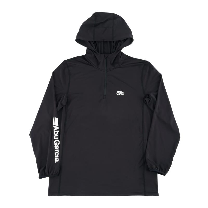 AbuGarcia (アブガルシア) バグオフ 内燃機関素っ気ないUVフーディー 黒いこと L 殺虫剤 冷感 紫外線 速乾