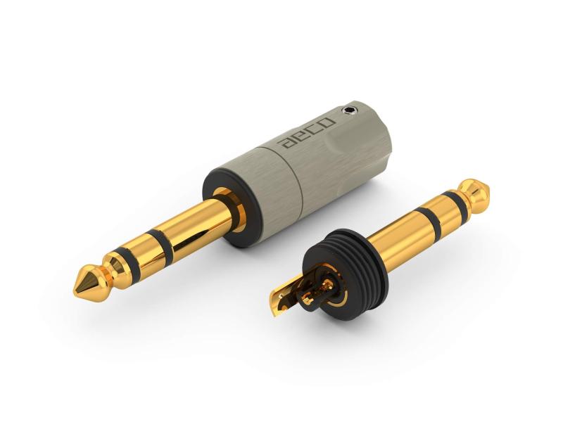 aeco TRS Plug 6.3mm Stereo AT6-1231G, 1pcs/1set, Gold Plating, Vacuum bag|クリエイティブグローバル