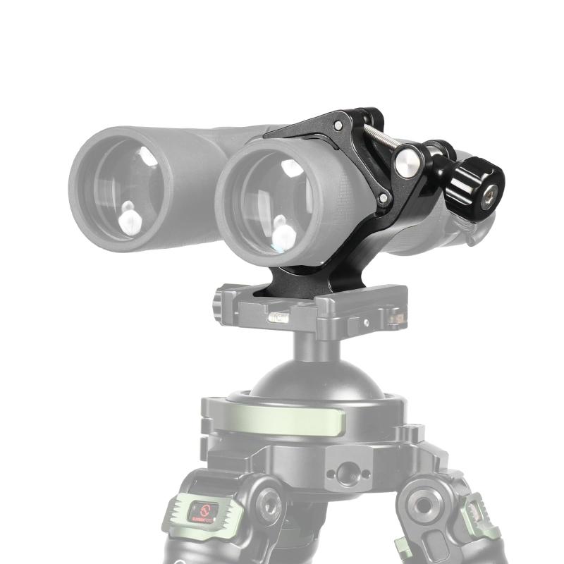 SWFOTO CC-10 双眼鏡マウントクランプ（三脚用）Arca Swissアダプター付き、1/4-20および3/8-16ネジ対応