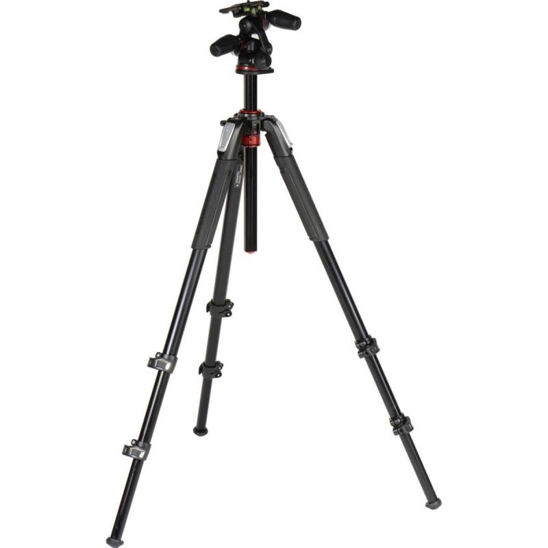 マンフロット(Manfrotto) プロ三脚 055シリーズ アルミ 3段 + RC2付3Way雲台キット MK055XPRO3-3W 26,343円