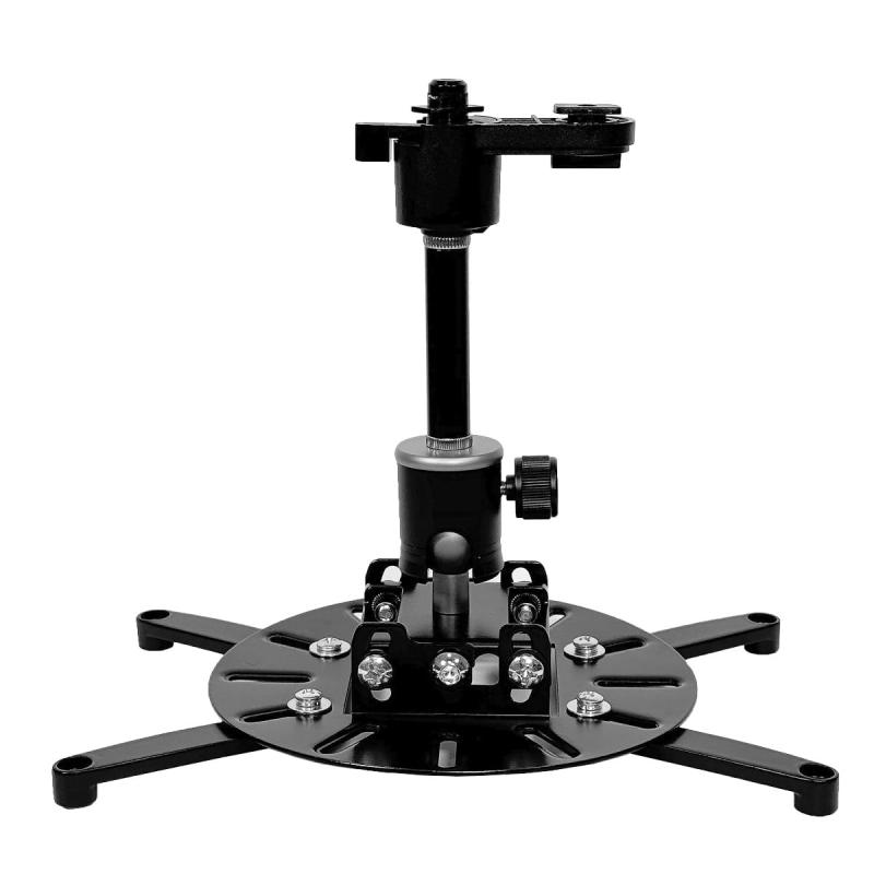プロジェクター天吊金具 ライティングレール (ダクトレール) 専用 ダブルロック [アームタイプ] 耐荷重2.5kg 自宅/オフィス/店舗 高さ2段階調整 角度調節360°