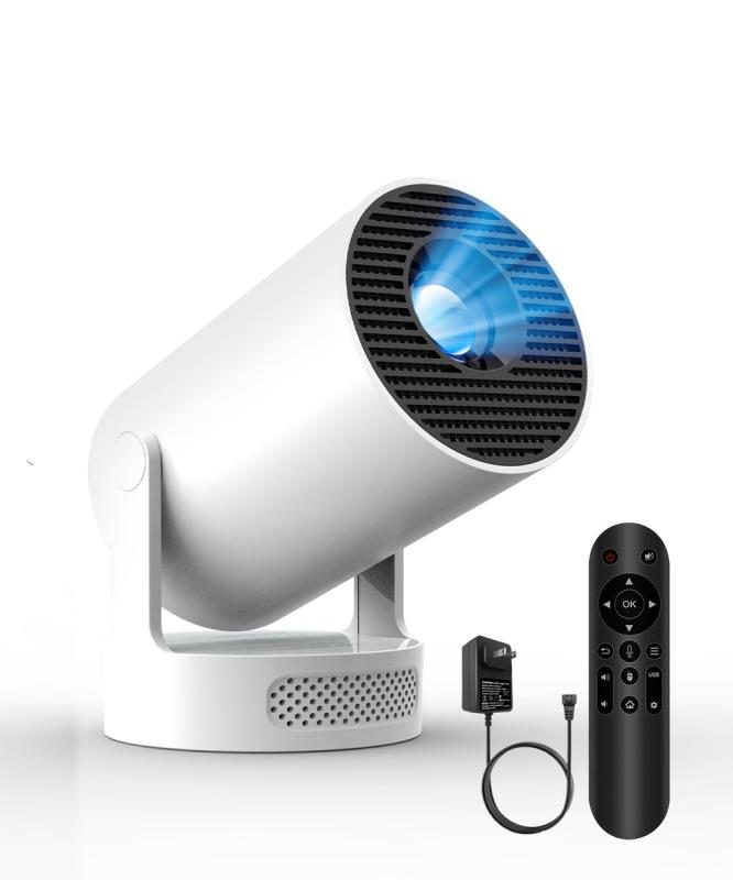 Alwtniet 映写機 身寄り用 ぷろじえくたー 4K相応う 映写機小型 上昇限度投掛ける Bluetooth 5.4 \u0026amp; Wi-Fi6積み上げる HiFi金棒引き内蔵 短距離投掛ける 大画面 照明ランプ一体型 養護ホーム映写機 軽