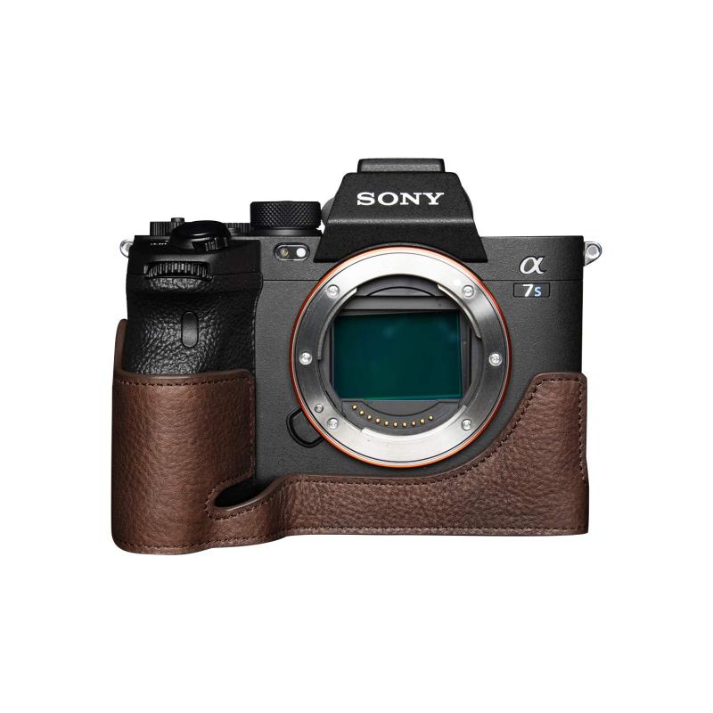 TP Original SONY α7S III 用 ボディーハーフケース ダークブラウン-ブラック