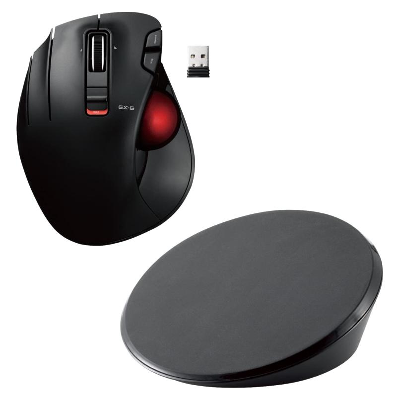 エレコム マウス ワイヤレス (レシーバー付属) トラックボール 左手用 6ボタン M-XT4DRBKシリーズ