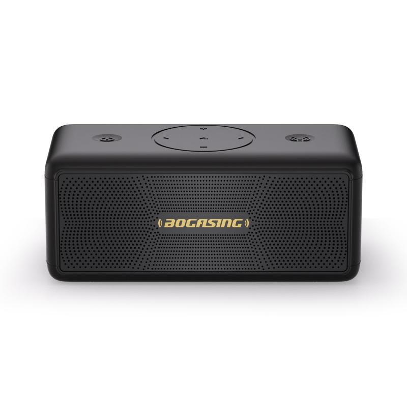BOGASING M5 Bluetoothスピーカー ポータブル ワイヤレス スピーカー 360度サウンド 40W出力 大音量 重低音 DSP技術搭載 IPX7 防水 防塵 耐衝撃 アウトドア ぶるーとぅーすすぴーかー 最大30時間連続再